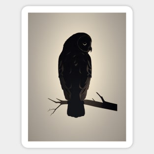 Minimalist Owl Silhouette Sticker